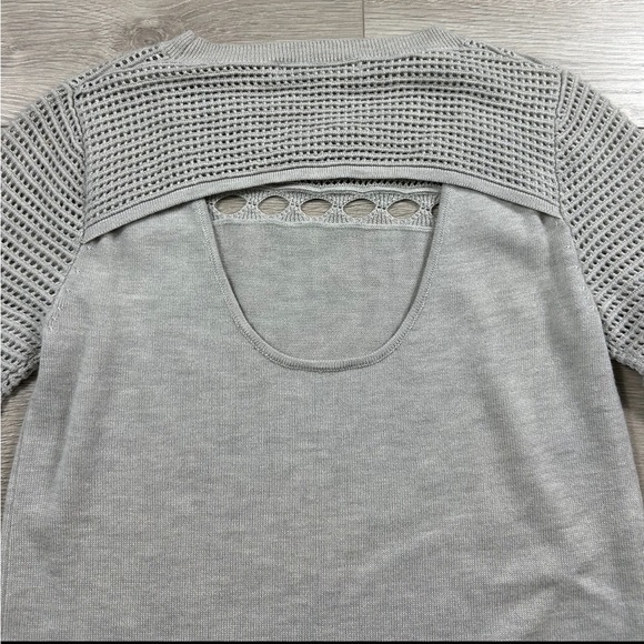 One Grey Day Superfine Merino Wool Grey Sweater - Picture 3 of 9
